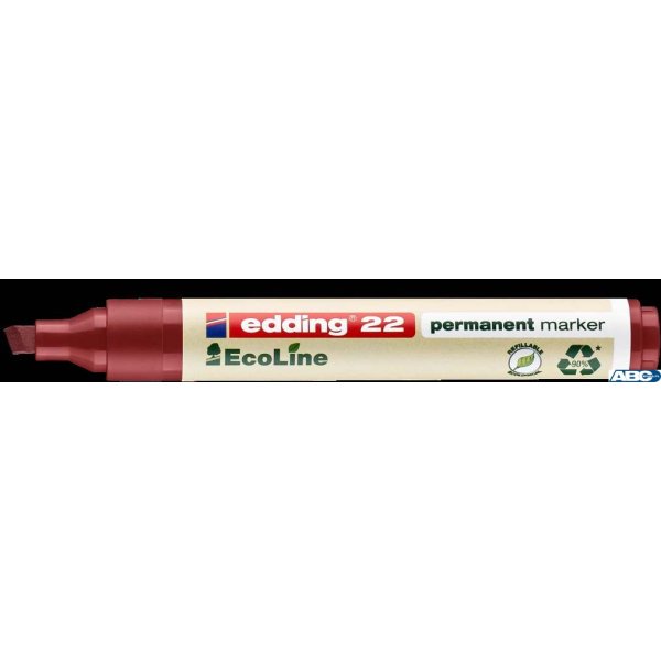 Marker EDDING permanentny ekologiczny ścięta końcówka czerwony  22/002/cz ed