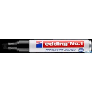 Marker permanentny ścięty 1-5mm czarny EDDING 1 / 001 / C (X)