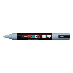 Marker z tuszem pigmentowym PC-5M szary POSCA UNPC5M / DSZ