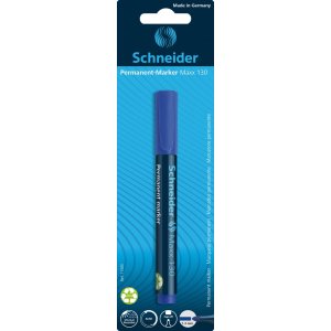Marker permanentny SCHNEIDER Maxx 130, okrągły, 1-3mm, blister, niebieski