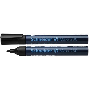 Marker permanentny SCHNEIDER Maxx 230, okrągły, 1-3mm, czarny
