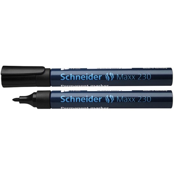 Marker permanentny SCHNEIDER Maxx 230, okrągły, 1-3mm, czarny