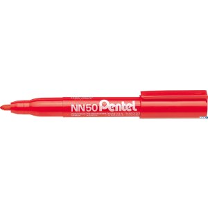 Marker permanentny NN50 czerwony okrągła końcówka PENTEL