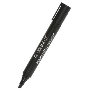 Marker permanentny Q-CONNECT, ścięty, 3-5mm (linia), czarny