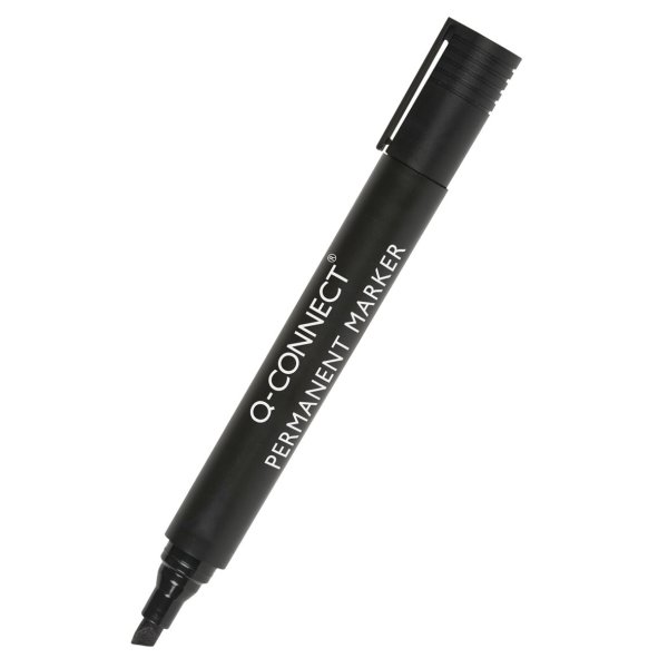Marker permanentny Q-CONNECT, ścięty, 3-5mm (linia), czarny