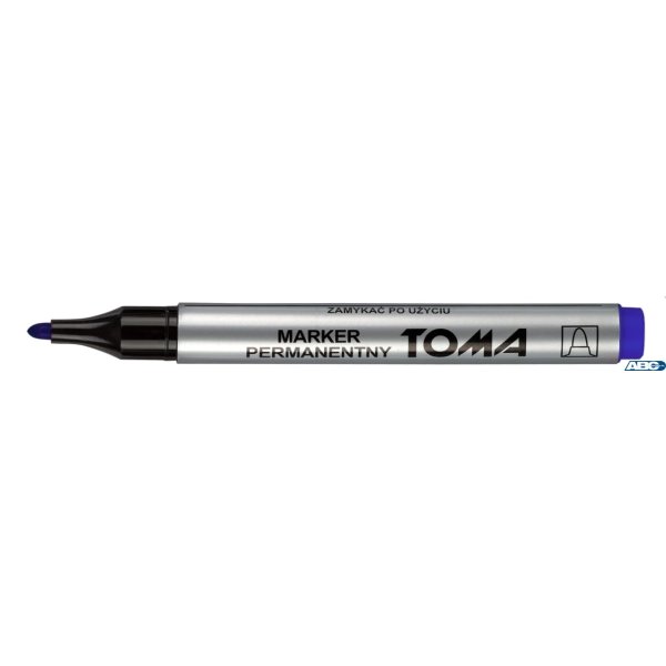 Marker permanentny, końcówka okrągła, niebieski TO-090 Toma