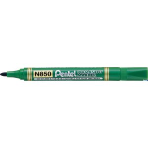 Marker permanentny N850 zielony okrągła końcówka PENTEL