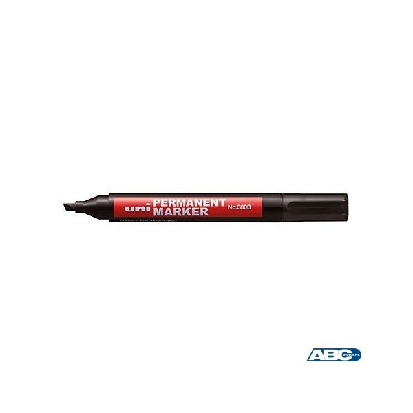 Marker permanentny UNI NO-380 ścięty czerwony