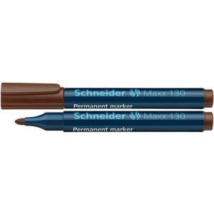 Marker permanentny SCHNEIDER Maxx 130, okrągły, 1-3mm, brązowy