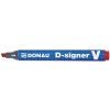 Marker permanentny DONAU D-Signer, 1-4mm (linia), zawieszka, czerwony