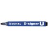Marker permanentny DONAU D-Signer, okrągły, 2-4mm (linia), zawieszka, czarny
