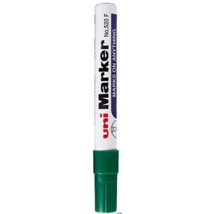 Marker permanentny UNI NO-520 okrągły zielony (X)