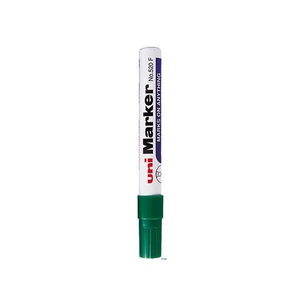 Marker permanentny UNI NO-520 okrągły zielony (X)