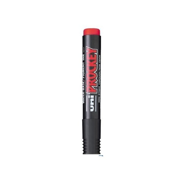 Marker permanentny UNI PM-122 okrągły czerwony PROCKEY