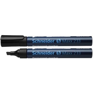 Marker permanentny SCHNEIDER Maxx 233, ścięty, 1-5mm, czarny