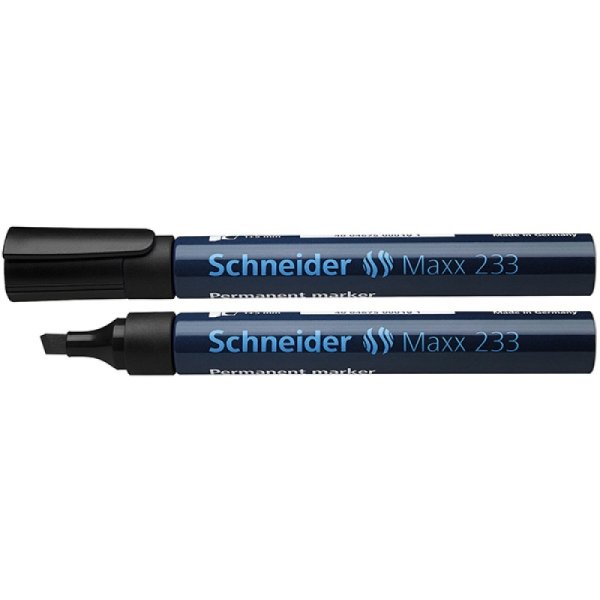 Marker permanentny SCHNEIDER Maxx 233, ścięty, 1-5mm, czarny