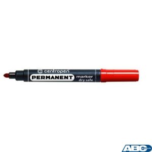Marker 8810 / 8510 czerwony okrągły DRY SAFE niewysychający CENTROPEN