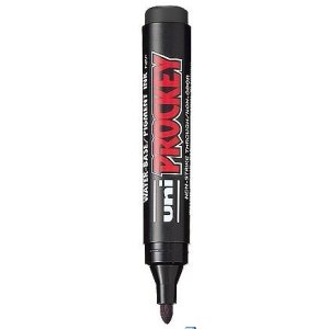 Marker permanentny UNI PM-122 okrągły czarny PROCKEY