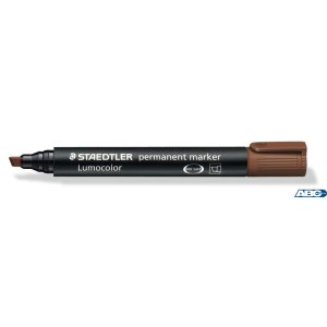 Marker Lumocolor, wodoodporny, ścięty, brązowy, Staedtler S 350-7