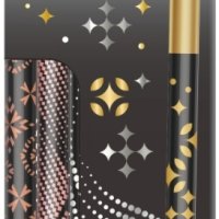 Ołówek KEYROAD Metallic, okrągły, czarne drewno, 12 szt., holograficzne wzory