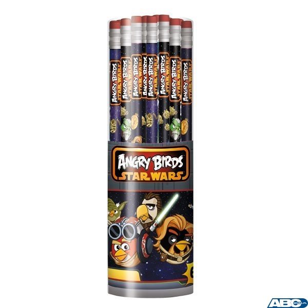 Ołówek z gumką tuba (60) nadruk ANGRY BIRDS ST.MAJEWSKI   *0268 (X)