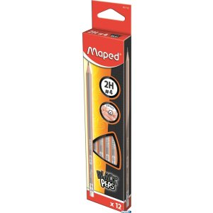 Ołówek drewniany z gumką Blackpeps 2H MAPED 851723