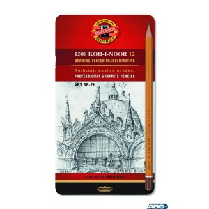 Ołówek Grafitowy 1502 / II ART 8B-2H komplet 12 szt. KOH I NOOR