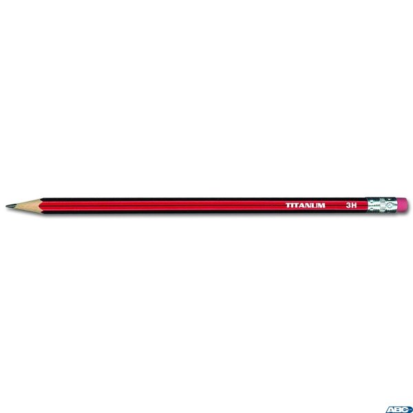 Ołówek techniczny z gumką 3H (12) TITANUM 83721 (X)
