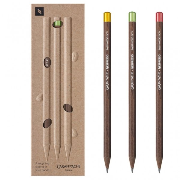 Ołówki Nespresso Swiss Wood 3szt