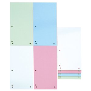 Przekładki DONAU, karton, 1 / 3 A4, 235x105mm, 100szt., mix kolorów