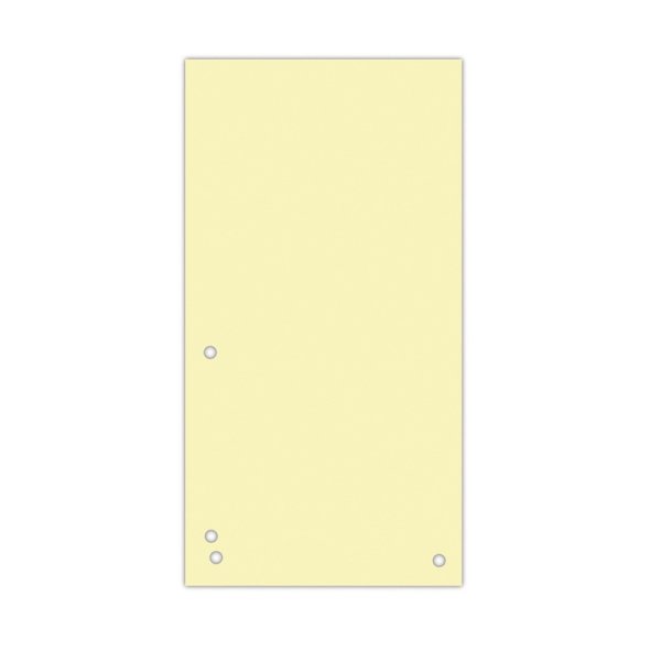 Przekładki DONAU, karton, 1/3 A4, 235x105mm, 100szt., żółte
