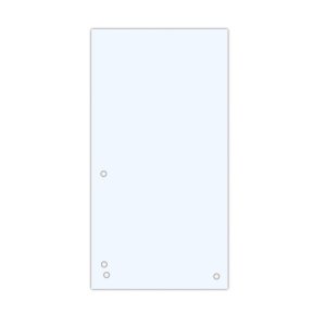 Przekładki DONAU, karton, 1 / 3 A4, 235x105mm, 100szt., białe