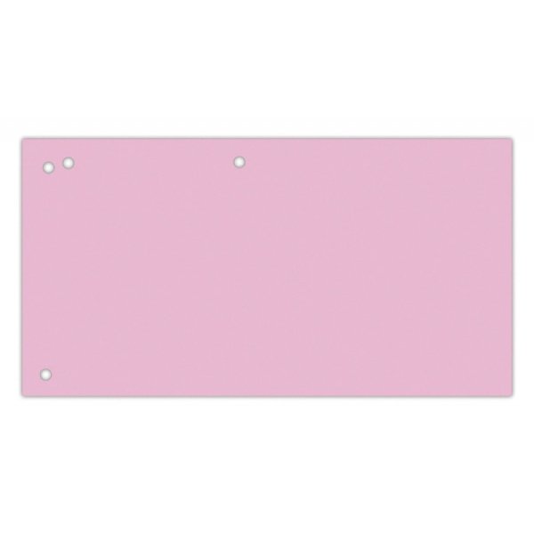 Przekładki OFFICE PRODUCTS, karton, 1/3 A4, 240x105mm, 100szt., różowe
