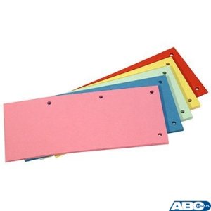 Przekładki kartonowe 1 / 3 A4 DOTTS czerwone 100sztuk