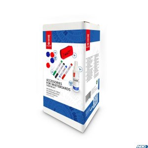 Komplet akcesorii do tablic Memo Be  płyn 125ml 4 markery gąbka magnetyczna magnesy  MZ002