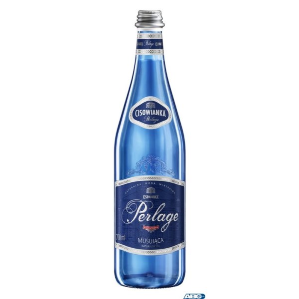Woda CISOWIANKA 0.7l Perlage gazowana szkło karton 12 szt