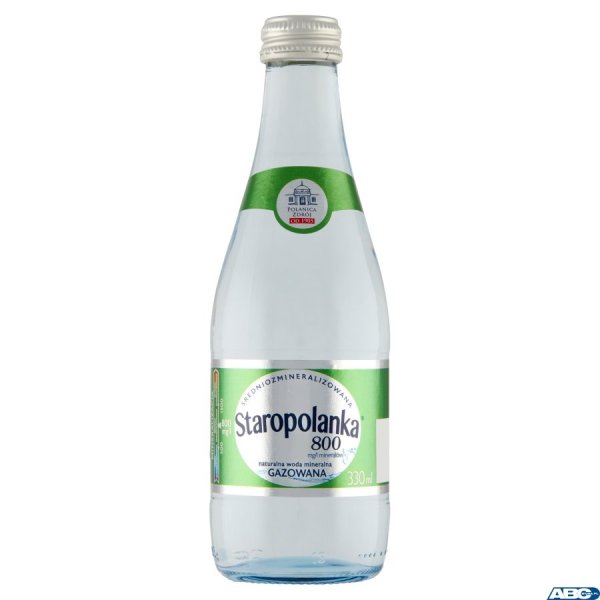 Woda STAROPOLANKA 330ml gazowana szkło zgrzewka 12szt.
