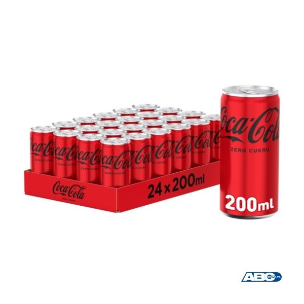 Napój COCA COLA ZERO 0.2L PUSZKA (24szt.)