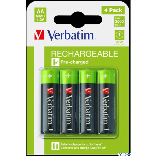 Akumulatory VERBATIM HR6 AA 2500 mAh BLISTER 4szt. 49517