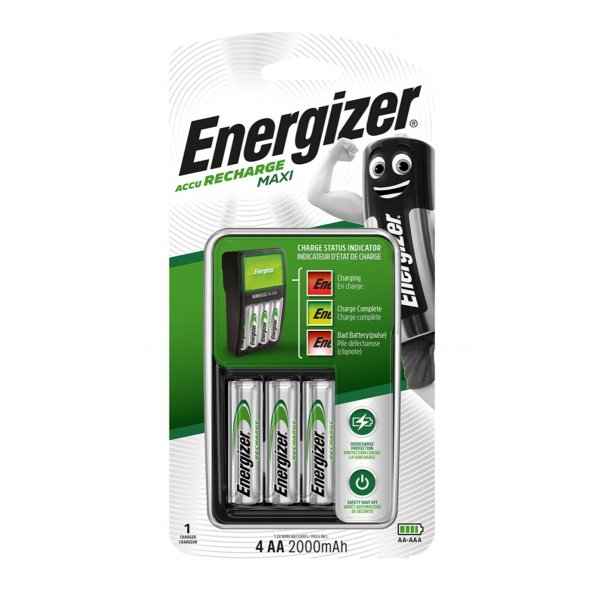 Ładowarka ENERGIZER Maxi + 4 szt. akumulatorków Power Plus AA