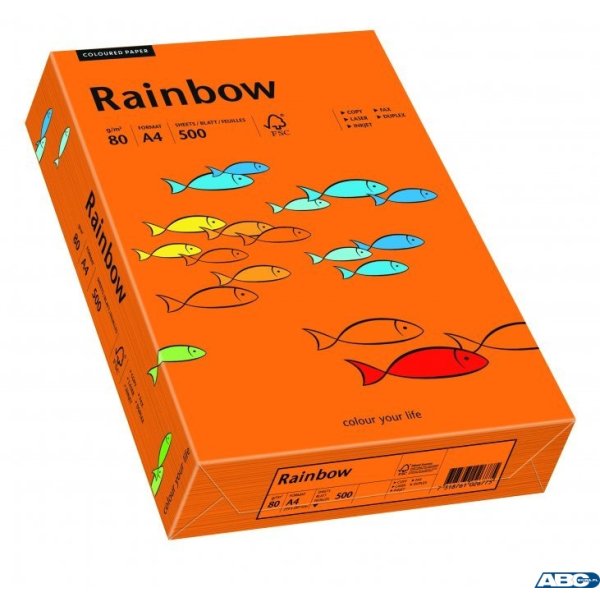 Papier xero kolorowy RAINBOW ciemnopomarańczowy R26 88042453