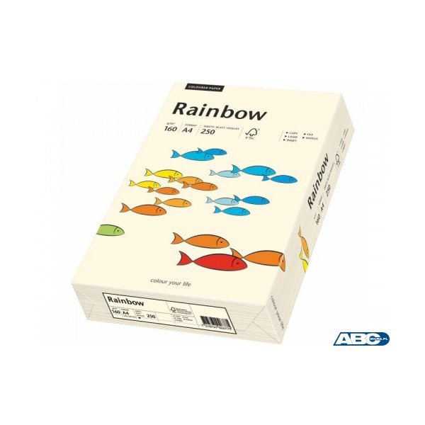Papier xero A4 160g.kremowy R03 RAINBOW 88042257  koś.sł.OPT