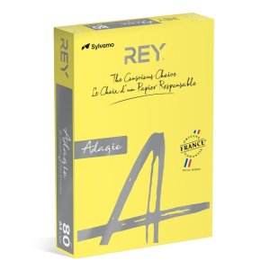 Papier ksero REY ADAGIO, A4, 80gsm, 66 żółty intense *RYADA080X425 R200, 500 ark.