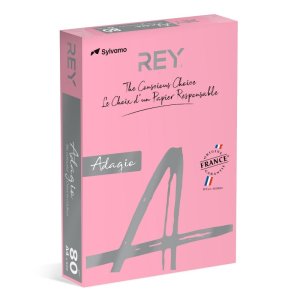 Papier ksero REY ADAGIO, A4, 80gsm, 05 różowy VIVE / BRIGHT *RYADA080X422 R200, 500 ark.