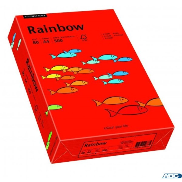 Papier xero kolorowy RAINBOW ciemny czerwony R28 88042475
