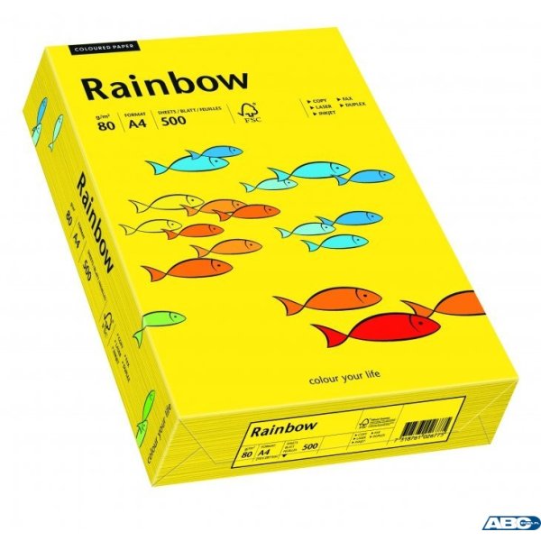 Papier xero kolorowy RAINBOW ciemnożółty R18 88042387