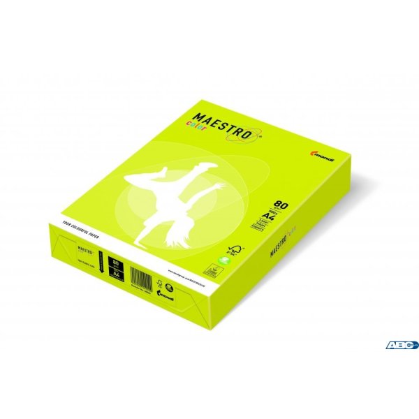Papier xero MAESTRO COLOR A4 80 NEOGB neonowy odcień żółty