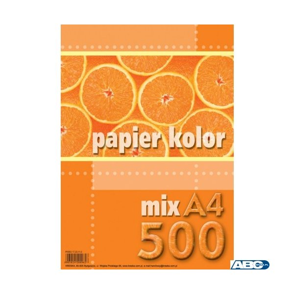 Papier xero A4 mix kolorów (500 arkuszy) KRESKA