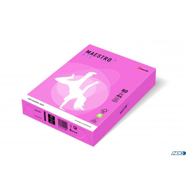 Papier xero MAESTRO COLOR A4 80 NEOPI neonowy odcień różowy