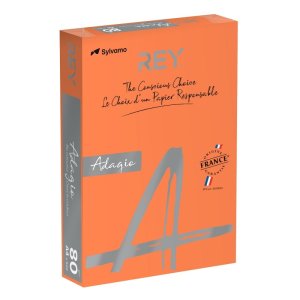 Papier ksero REY ADAGIO, A4, 80gsm, 21 pomarańczowy intense *RYADA080X427 R200, 500 ark.